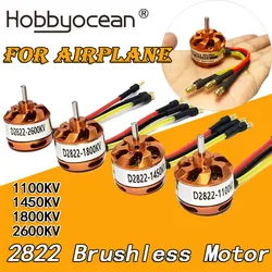 Motore RC D2822 2822 motore Brushless 1100KV 1450KV 1800KV 2600KV 2-3S per aereo aereo multi-elicottero motore Brushless Outrunner