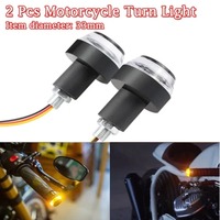 2 Pcs Handle Turn Signal Motorcycle LED Handlebar End Turn Signal Light  Marker Lamp Motorcycle Accessories