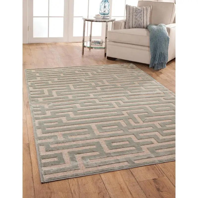 

8x10 л. Синий/серый коврик — современный дизайн для домашнего декора