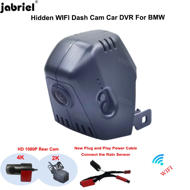 Jabriel New 4K Wifi Dash Cam for BMW 5 series 520i 530i 540i m550i 520d 530d 2016-2021 for BMW 7 series G11 G12 6 GT G32 M5 F90