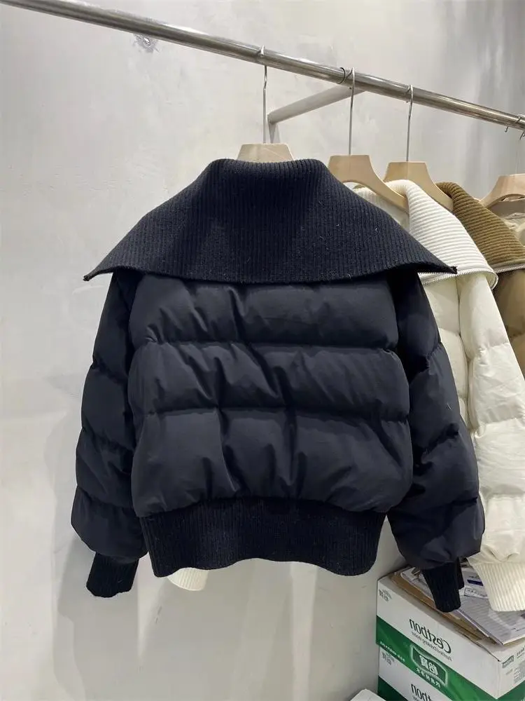 Jaqueta feminina de algodão outono/inverno com emenda para viagem casaco curto Parker