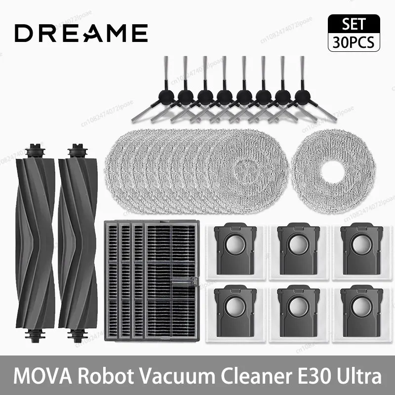 Voor MOVA E30 Ultra Robotstofzuiger Vervanging Accessoires Hoofdzijborstel Mop Doek HEPA Filter Stofzak Reserveonderdelen ﻿