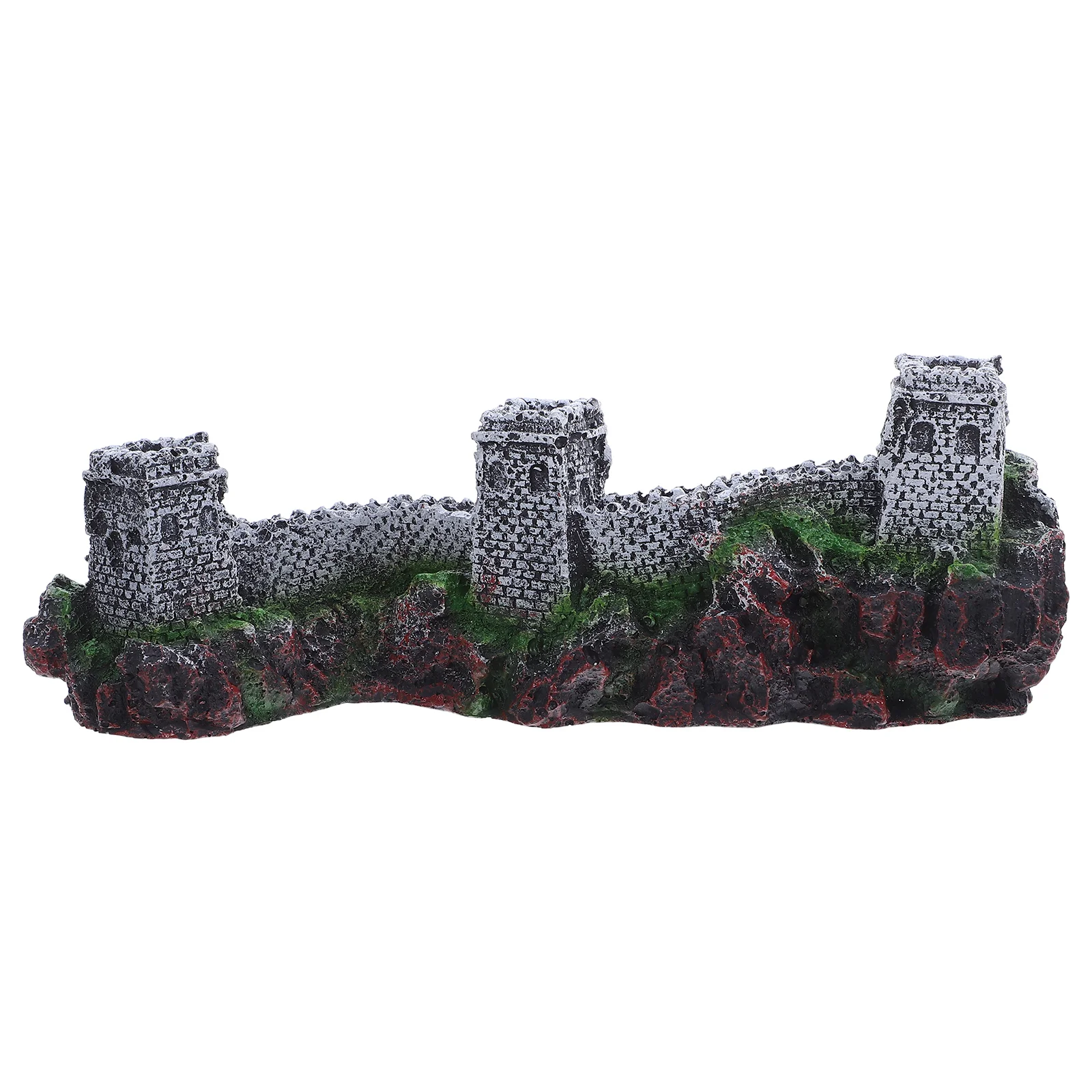 

Great Wall Resin Statue Chinese Architecture Waterproof Mini Outdoor Garden Decor Fish Tank Ornament Desktop Bonsai Ancient