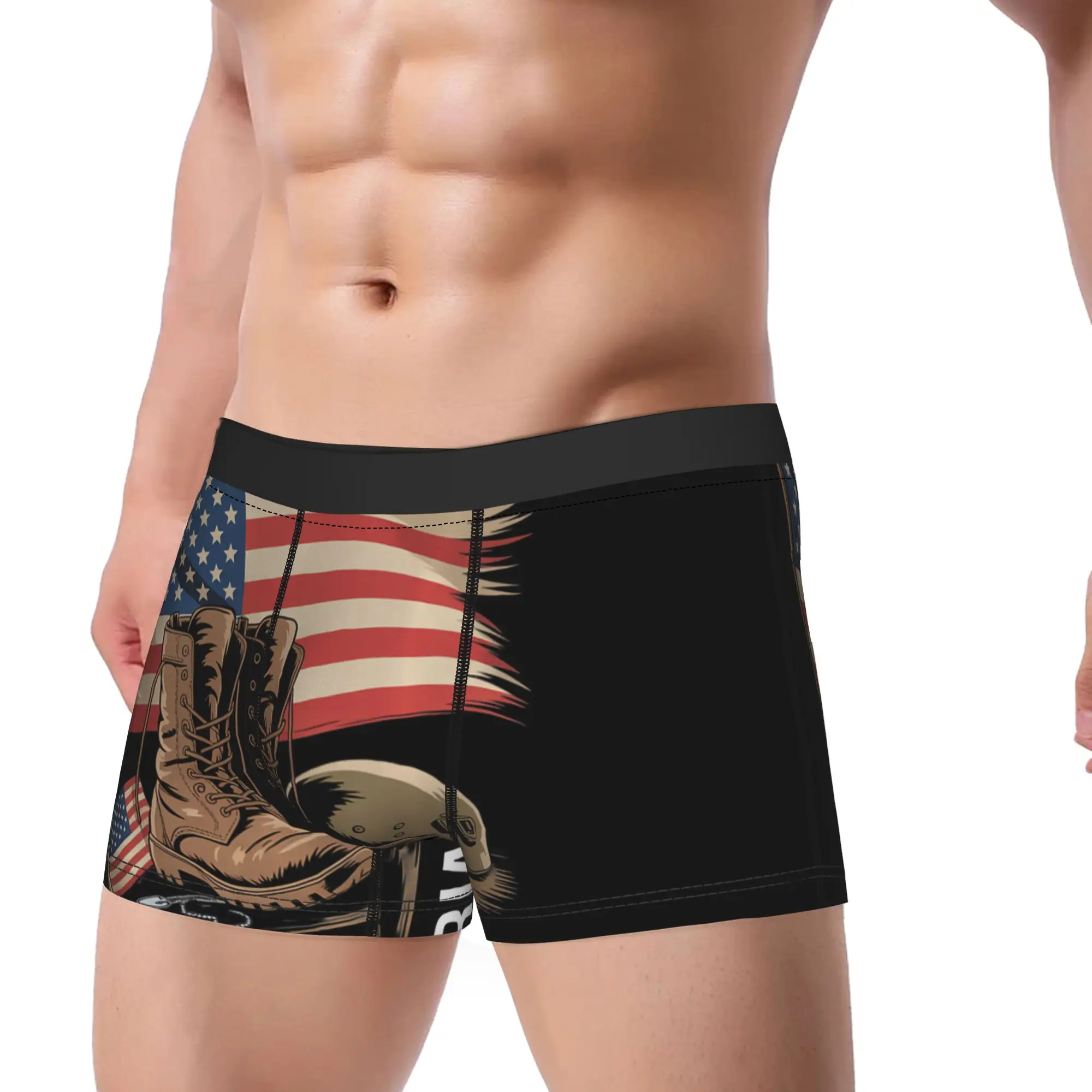 Stars of Honor Remember The Fallen  Memorial Day Underpants Homme Panties Men's Underwear Ventilate Shorts Boxer Briefs