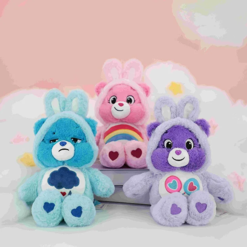 

Новый продукт Miniso Carebears Love Bear Transformation Series, плюшевая игрушка, кукла, милый Радужный медведь, рюкзак, подвеска-ключ, женский подарок