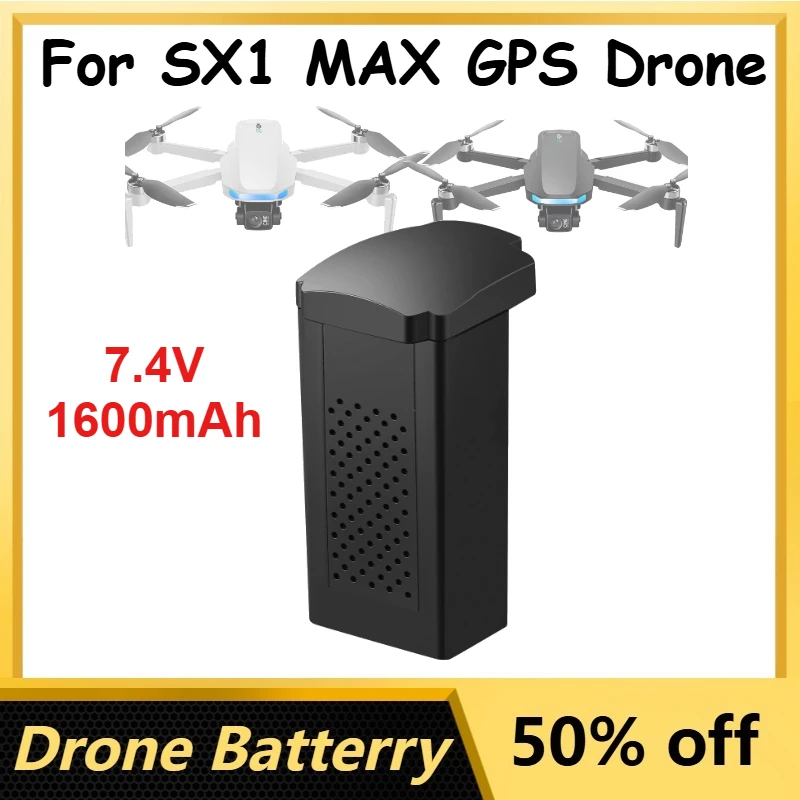 

7.4V 1600mAh Rechargeable Li-Ion Battery for SX1 MAX GPS Drone Batteries Two Colors Are Available for Selection