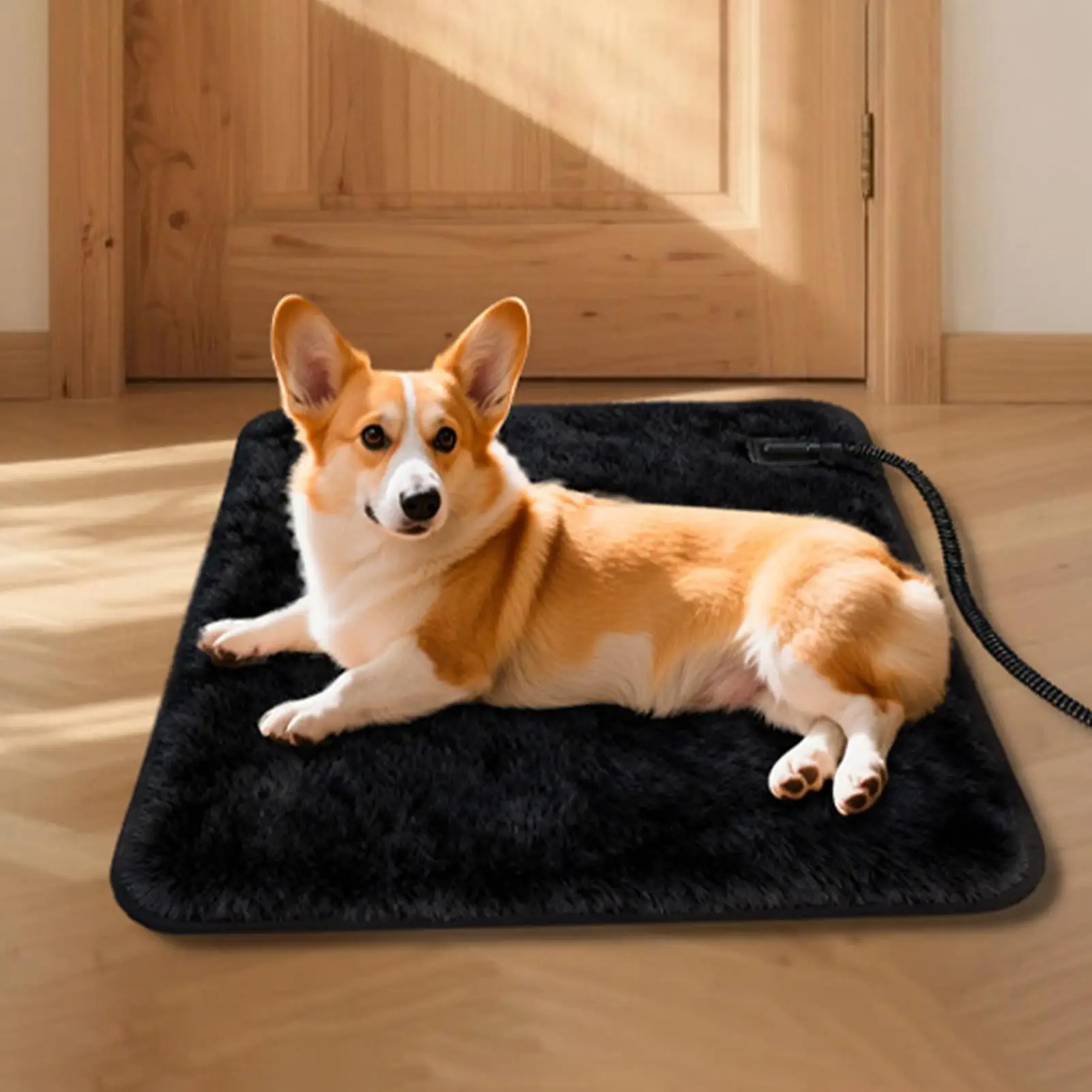 Cat Heating Pad Soft Plush Non-Slip Safe 5-Mode Electric Warming Heated Pet Mat Cat Bed For Indoor Outdoor Home Bedroom Living