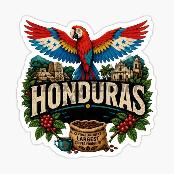HONDURAS Diving Scenery Flag Shield Map Creative PVC Sticker Decorate Car Motorcycle Bicycle Helmet Window Wall Decal Accessorie - view 6