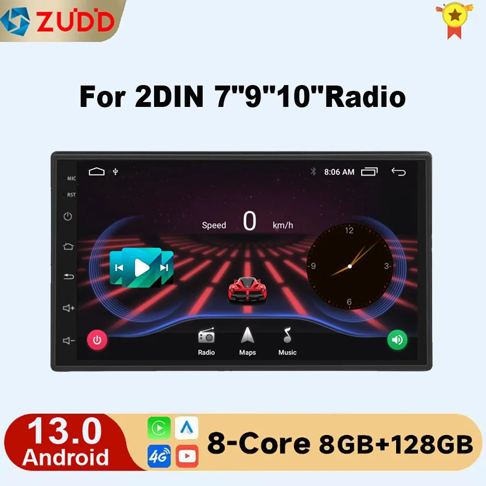 

2 Din Android 7/ 9 /1 Inch Car Multimedia Video Player 2DIN Stereo Radio GPS For Tesla Style Nissan Hyundai Kia Toyota Honda