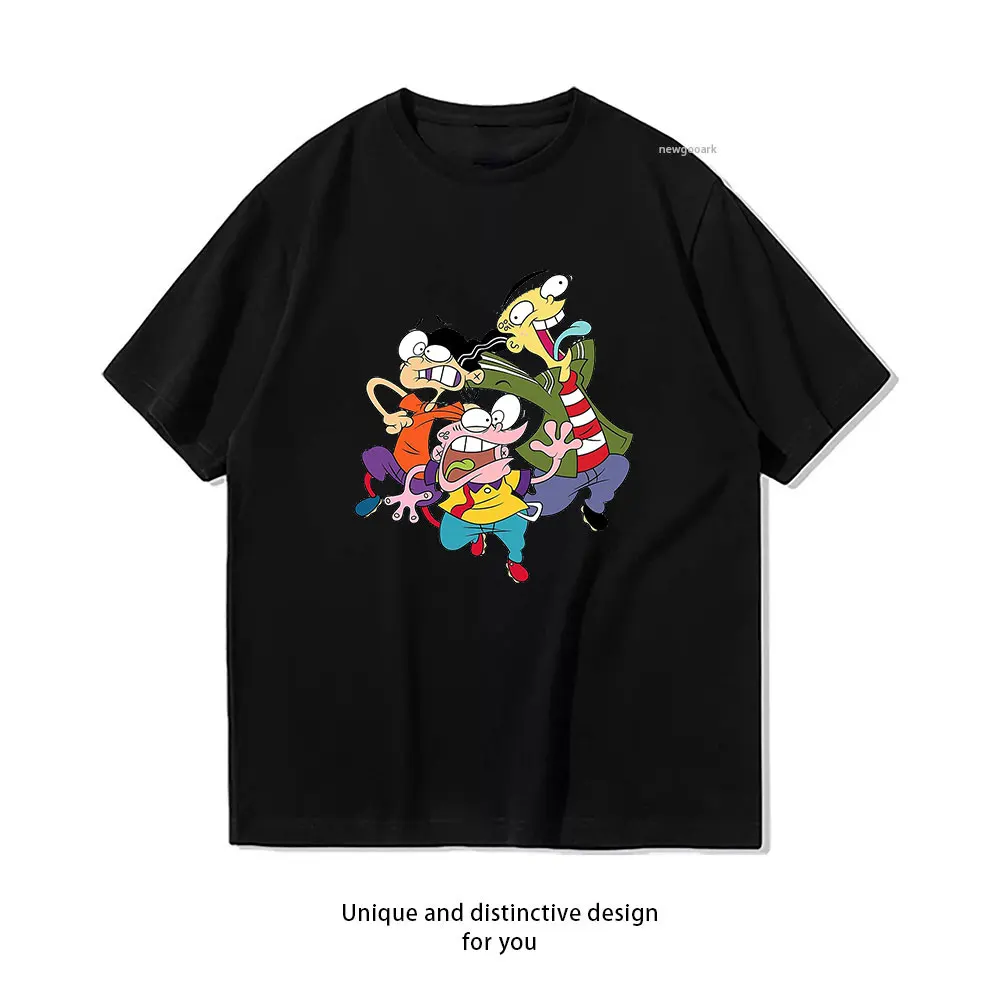 Lustiges Ed Edd n Eddy T-Shirt für Damen und Herren, lässige Baumwoll-Grafik-T-Shirts für Erwachsene, Streetwear, Camisetas, Tops, kurzärmeliges Boyfriend-T-Shirt
