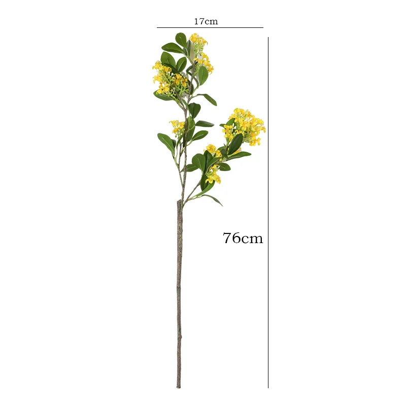 Simulation flowers Qianlixiang osmanthus seven liyang fake flowers mid-autumn Chinese home famous TV cabinet decorative plants