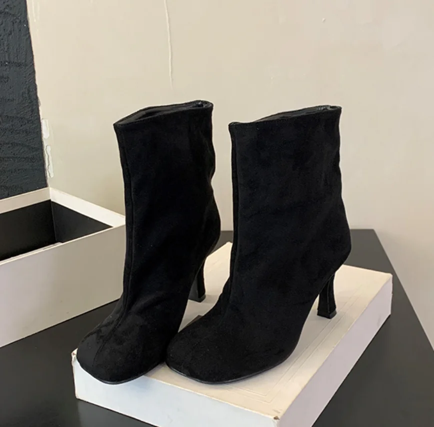 AIYKAZYSDL 2026 ساحة تو فو الجلد المدبوغ حذاء من الجلد كعب منخفض هريرة الحديثة الغربية قصيرة Bootie أحذية أنيقة الخريف الربيع 41 42 #1