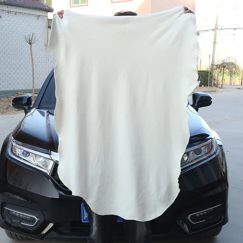 Natural Chamois Leather Car Washing Towels Home Car Window Glass Drying Cleaning Cloth Super Quick Dry Car Wash Towel Accessory