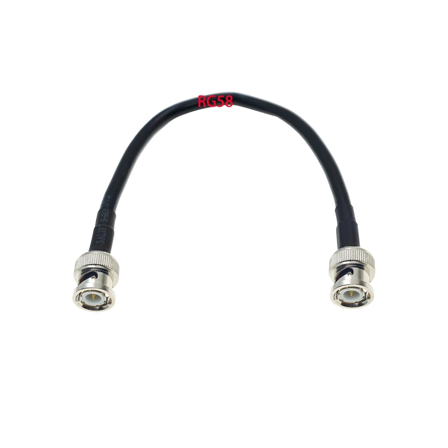 Rg58 bnc Stecker auf bnc Stecker q9 Crimp stecker Los RF Koaxial Koaxial Pigtail Jumper 50Ohm Kabel