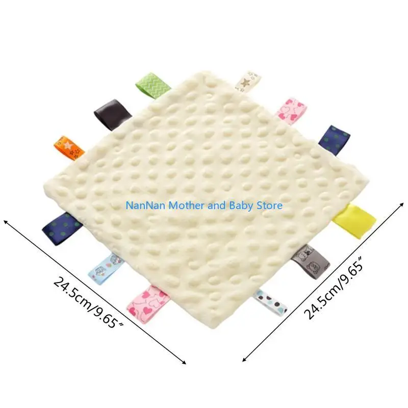 منشفة استرضاء الطفل لينة مهديء عضاضة الرضع الراحة النوم التمريض الحضن مربع بطانية أمان الحسية اللعب #6