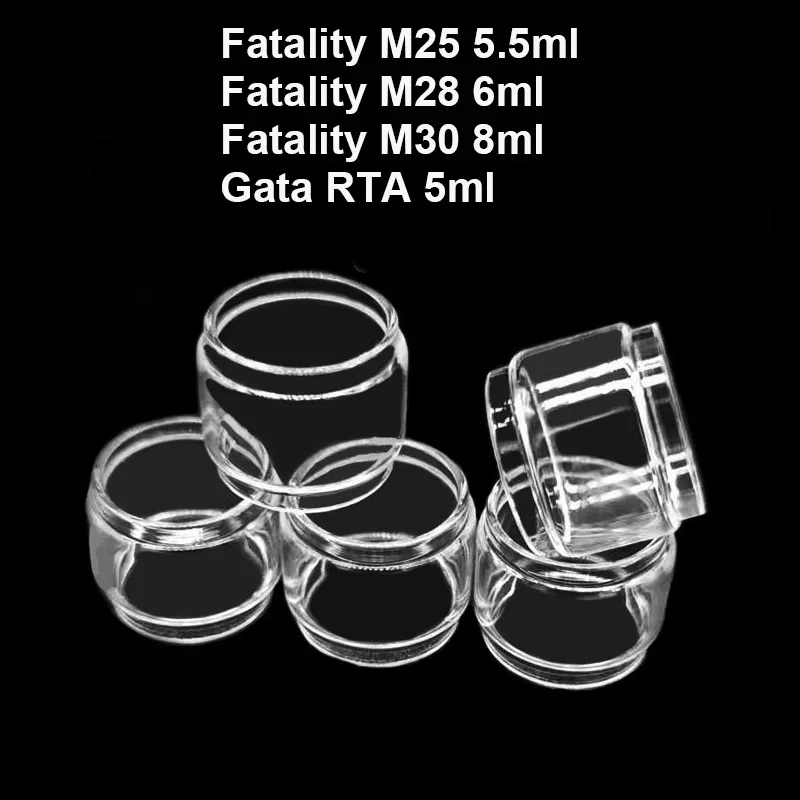 

5 Pieces Glass Tank for Fatality M25 5.5ml Fatality M28 M30 Gata RTA 5ml Glass Tank Cover Mini Glass Cup Container