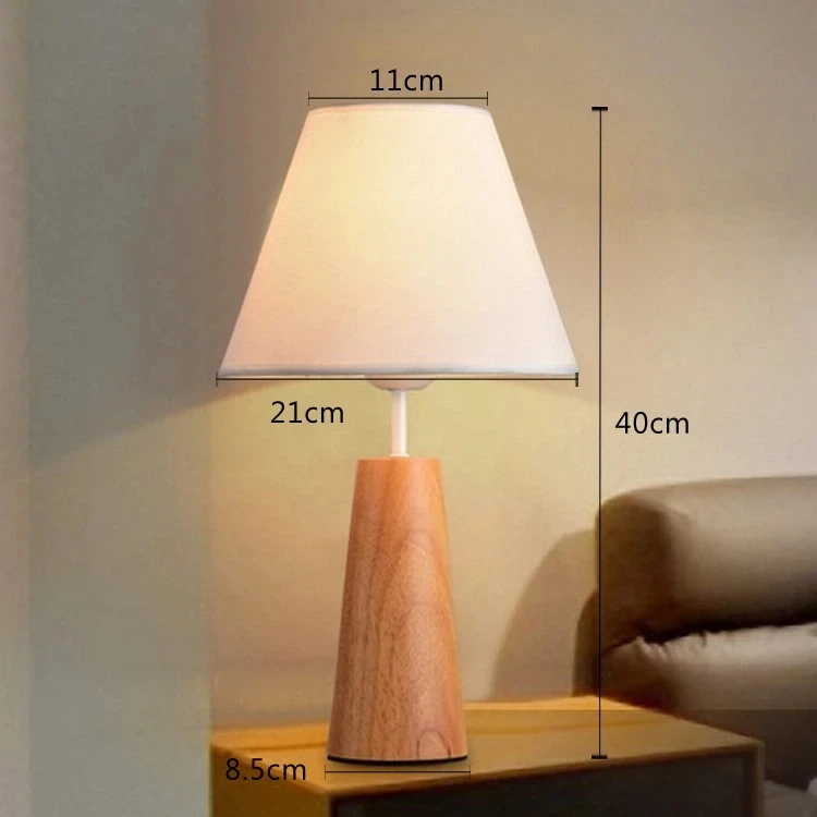 Modern Desk Lamp Switch Reading Lamp American style Linen Cover Office Hotel Bedroom Desk Lamp Bedside Lamp e27 Wooden Lamp