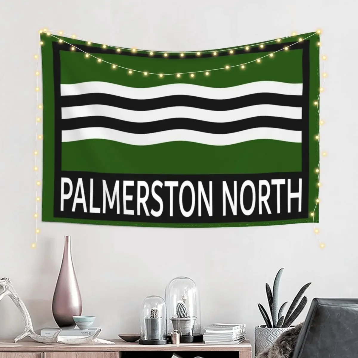 Palmerston North Flag and Name Tapestry Aesthetics For Room Decoration Aesthetic Korean Room Decor Cute Room Decor Tapestry