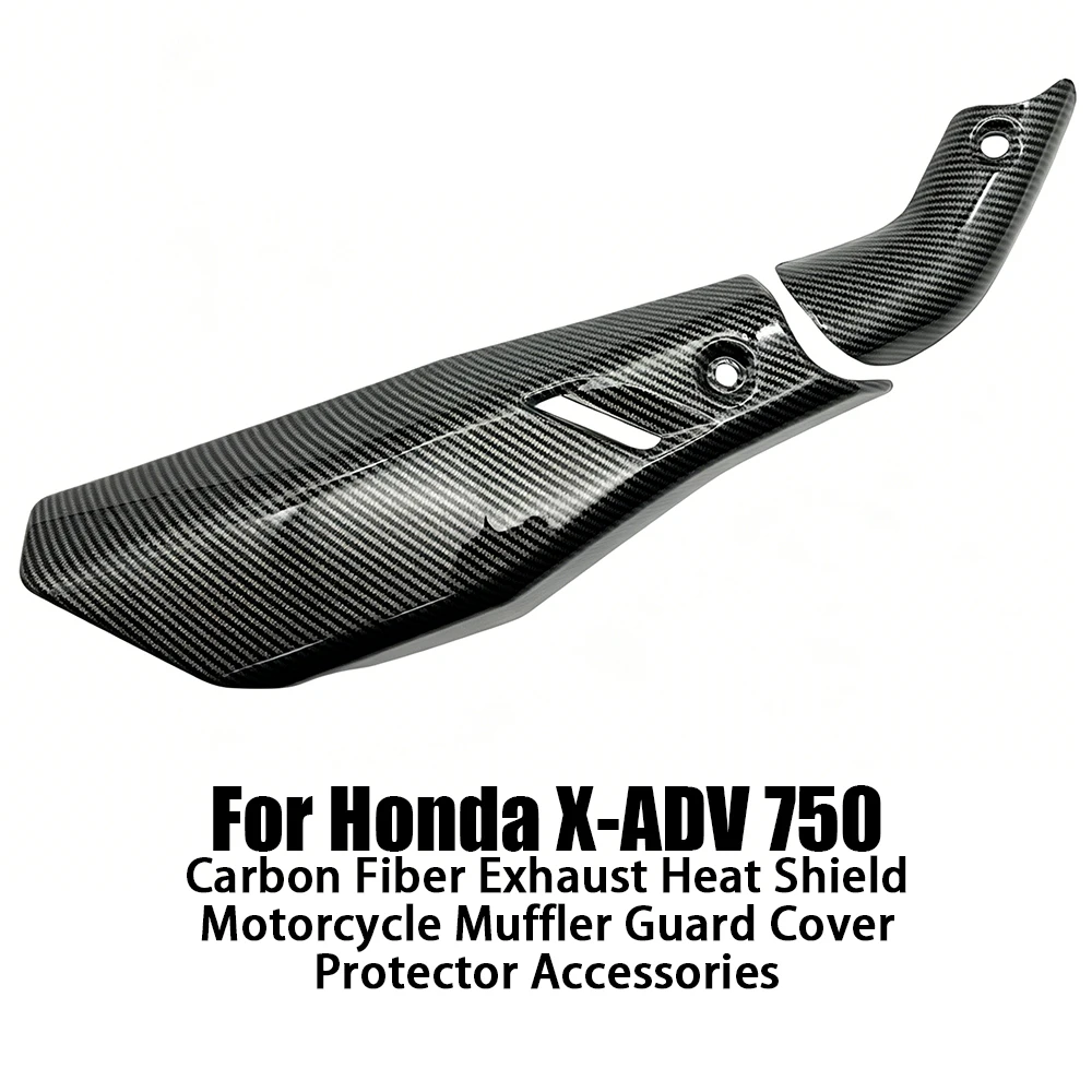 Per Honda X-ADV 750 2017-2024, Scudo Termico per Scarico in Fibra di Carbonio, Protezione per Silenziatore Moto, Accessori