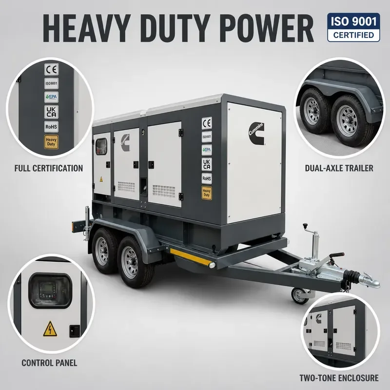 Parkins Engine Generator 50kva 80kva 100kva 125kva 150kva 200kva Genset 50kw 100kw 200kw Generator Approved