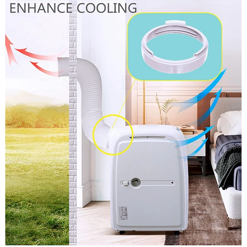 Acoplador de manguera de escape de aire acondicionado portátil, adaptador de ventana, unidad A/C, Conector de tubo, piezas y accesorios
