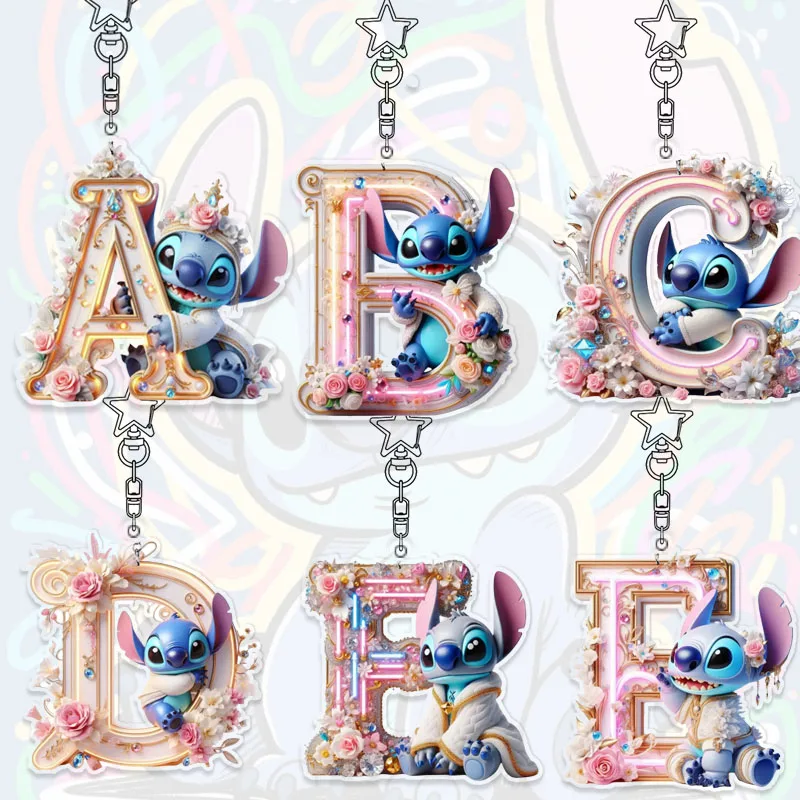 

Брелок с именем, буквой и звездой, модная сумка для друзей, кулон с цветами, украшение, брелок, модные креативные аксессуары, подарок на день рождения