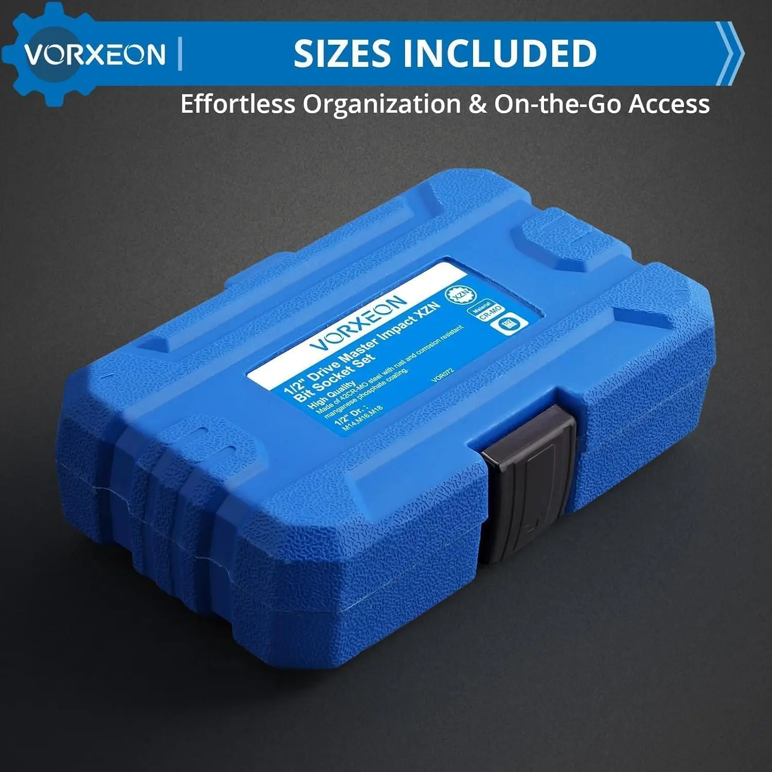 1/2 "محرك ثلاثي مربع سبلاين تأثير بت مآخذ مجموعات طويلة وقصيرة، 6 قطع XZN المقبس 42 Cr-Mo M14 M16 M18