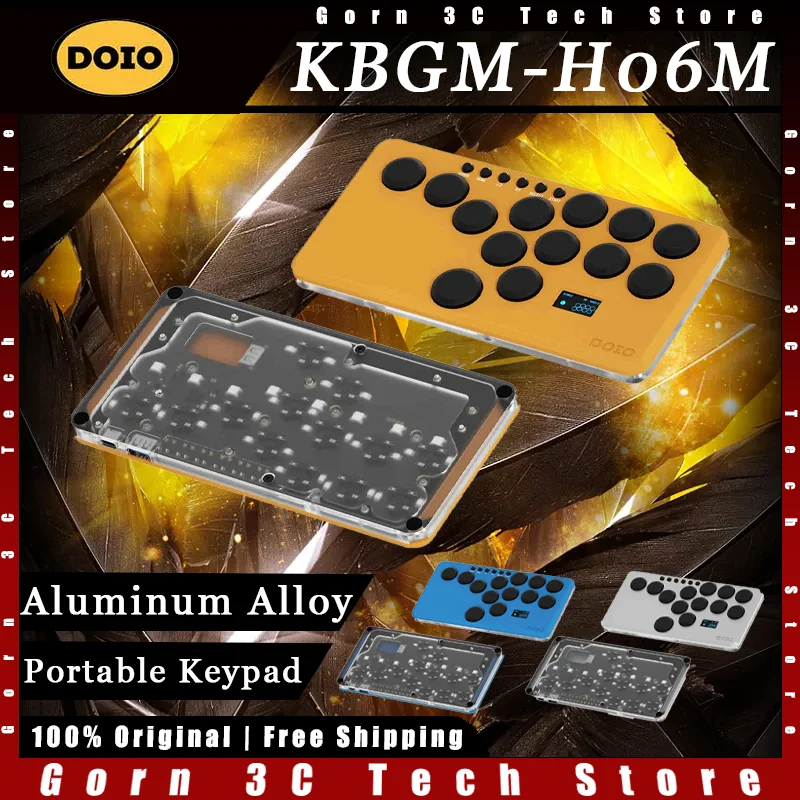 

Doio Kbgm-H06m игровая клавиатура Hitbox из алюминиевого сплава аркадный плеер для киберспорта Ps4 Ps5 индивидуальная мини-игровая клавиатура аксессуары для ПК