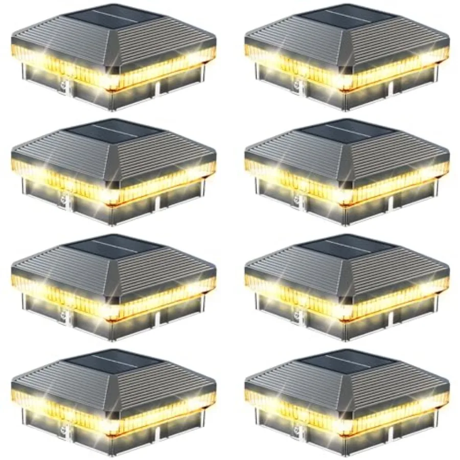 

Solar Post Cap Lights Outdoor Brighter 0 LEDs with 3 Modes Waterproof Deck Fence Post Lights Solar Powered for 3.5x3.5 and 4x4