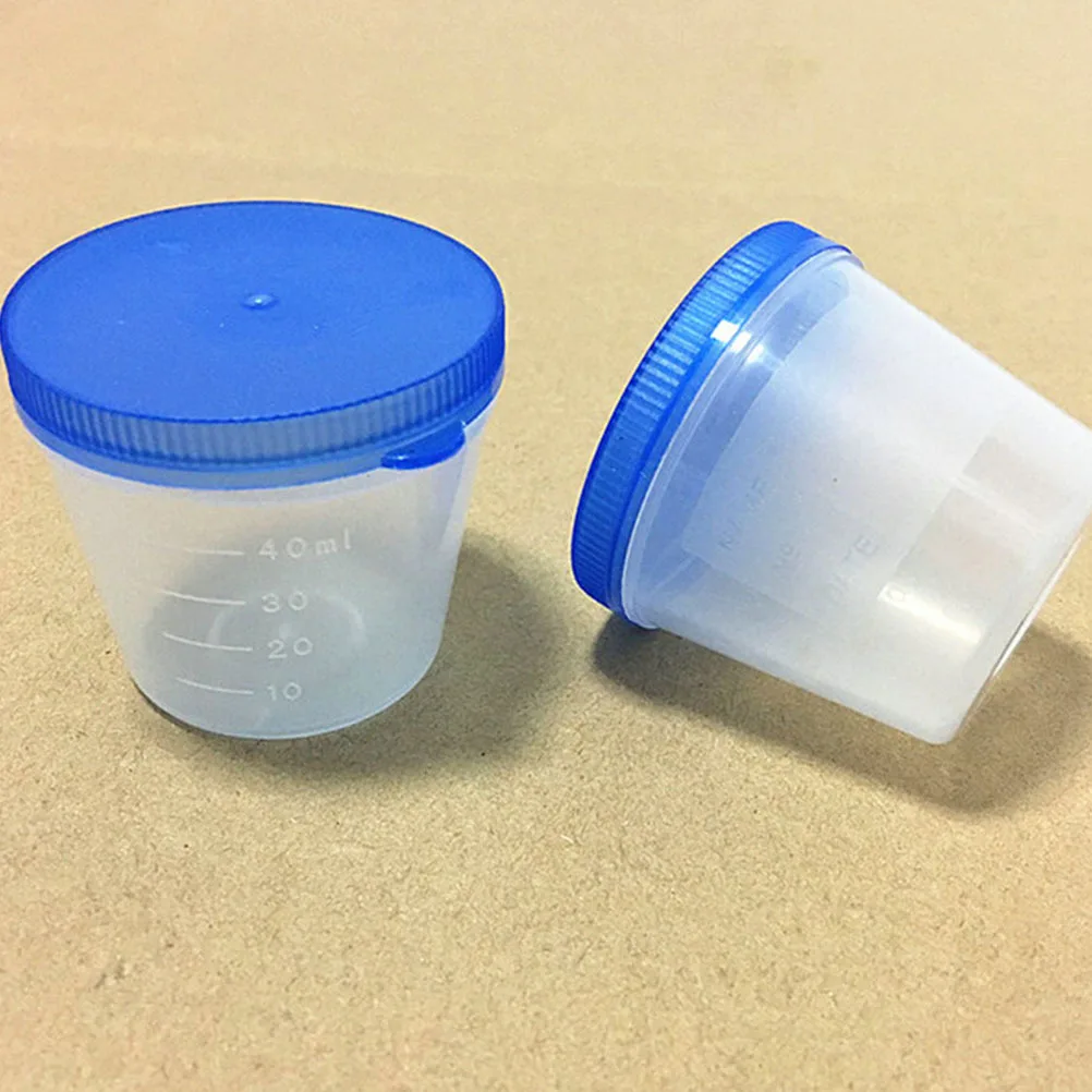 

30Pcs Plastic Labs Urine Cups 40ml Graduated Safe Heat Resistant Acid Alkali Resistant for Laboratory Sampling