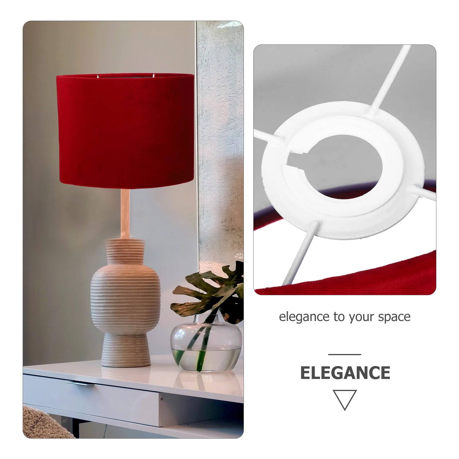 

Oval Lampshade Replacement Table Floor Lamp Cover Decorative Lighting Fixture Soften Light Home Decoration Iron Lint