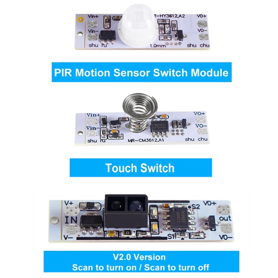 Touch Switch Capacitive Module 5V-24V 3A LED Dimming Control Lamps Active Components Short Distance Scan Sweep Hand Sensor