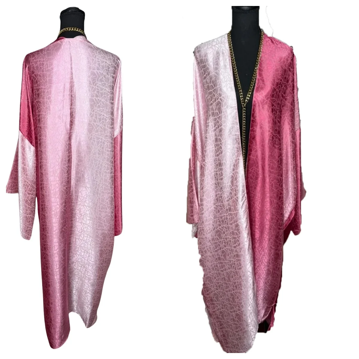 

Plus Size Boho Kimono, Women's Plus African Printed Cardigans, Beach Wear Long Sleeve Open Front Kimono Cover Up