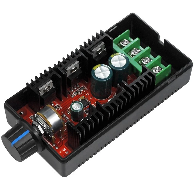 9-50V motor speed regulator 2000W with shell 40A DC brush motor speed regulator dimming and temperature regulating module