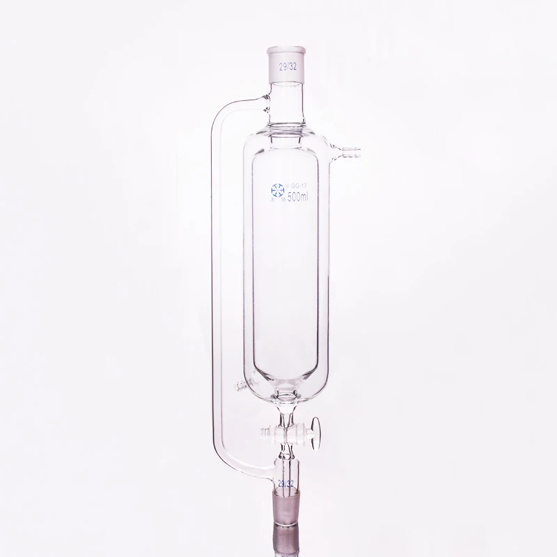 

Double layer separatory funnel constant pressure shape,500mL,Joint 29/32,Addition funnel, low-temperature, Glass stopcock