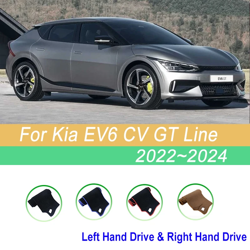 

Car Dashboard Cover Pad For Kia EV6 CV 2022 2023 2024 GT Line Dashmat Sun Shade Carpet Anti-dirty Protective Sticker Accessories