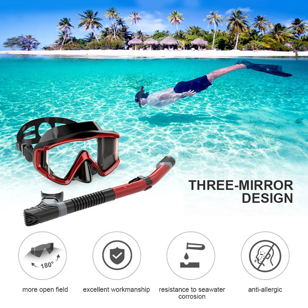 

Diving Goggles With Snorkel Anti-leak Anti-fog Diving Goggles For Men Women