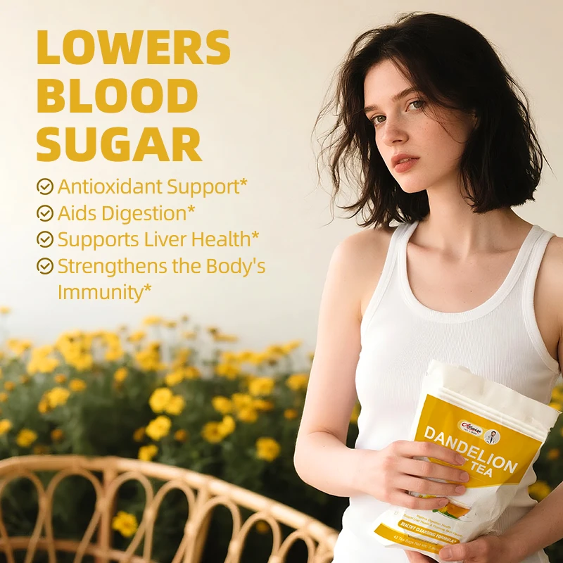 Alliwise Organic Dandelion Root Tea Strong Liver Health,For Anti-inflammatory Immune Boosting,Natural Blend Herbal Supplement