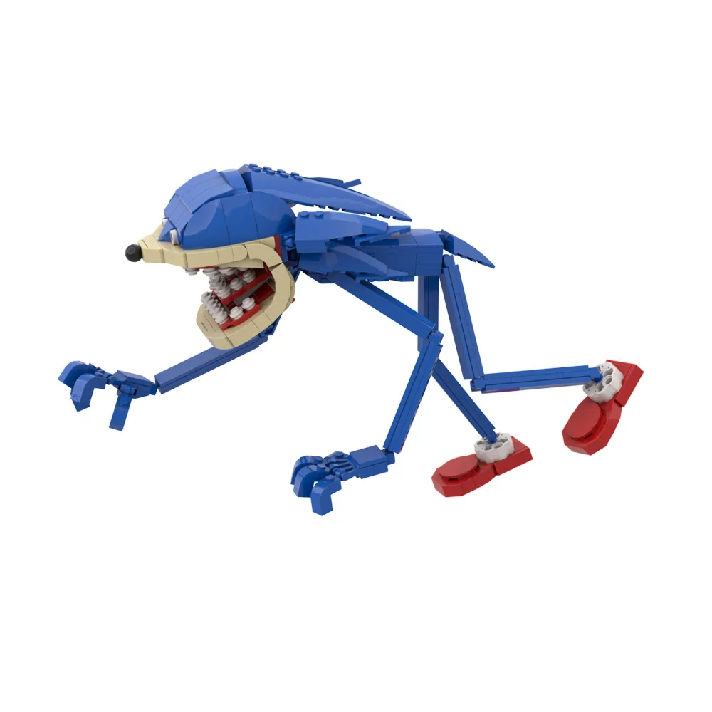 MOC – blocs de construction de personnages animés Sonices, modèle d'horreur, hérisson périné, figurine d'action à assembler, briques, jouet, cadeau d'halloween