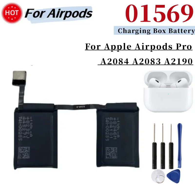 New Replacement Battery A2135 For AirPods Pro Wireless Case Charging Case A2083 A2084 A2190 Replacement Battery