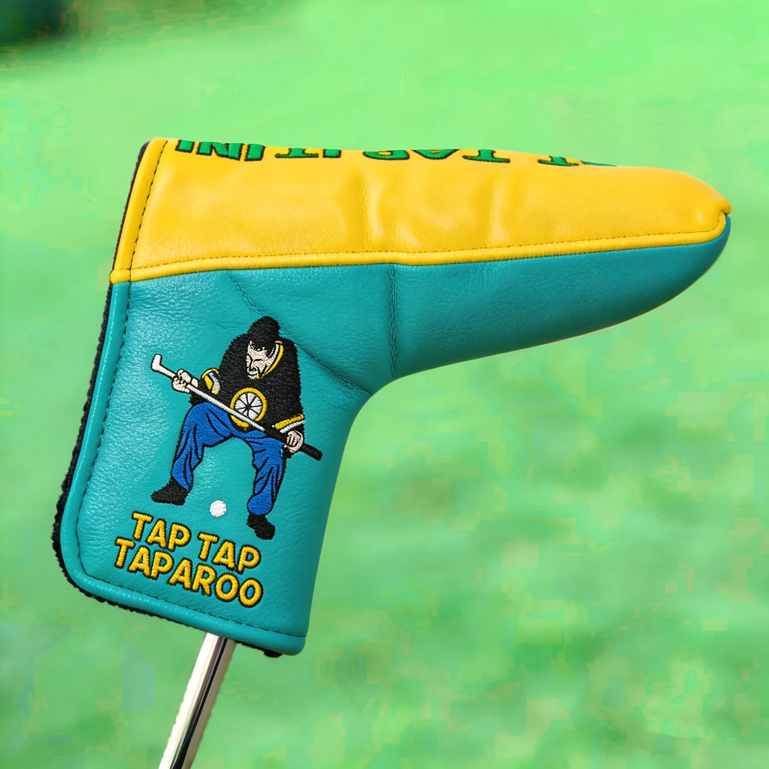 1pc Squatting Figure Pattern Golf Blade Putter Cover, Durable Golf Club Protective Cover, Provides Great Protection for Your image 5