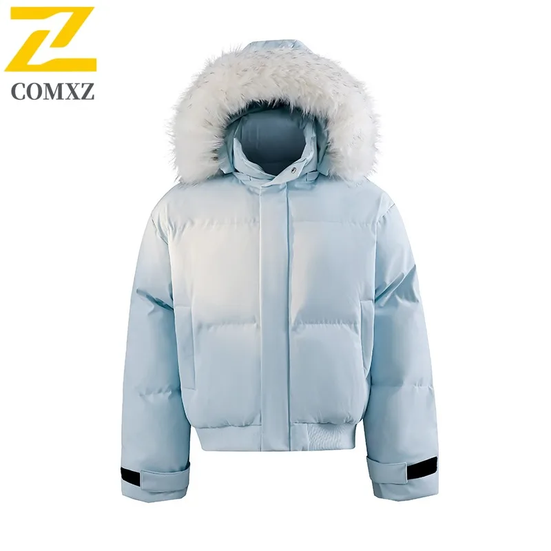 

COMXZ Fashion Classic Winter Jacket Hooded Fur Collar Windproof Cold Proof Ski Padded Jacket Travel High Quality Quilted Jacket