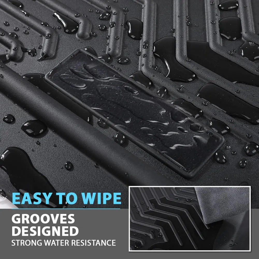 سجادات أرضية مناسبة لهوندا بايلوت 8 نماذج الركاب 2016-2022/بدون نماذج النخبة TPE جميع الأحوال الجوية غطاء حماية كامل 4 قطع أسود