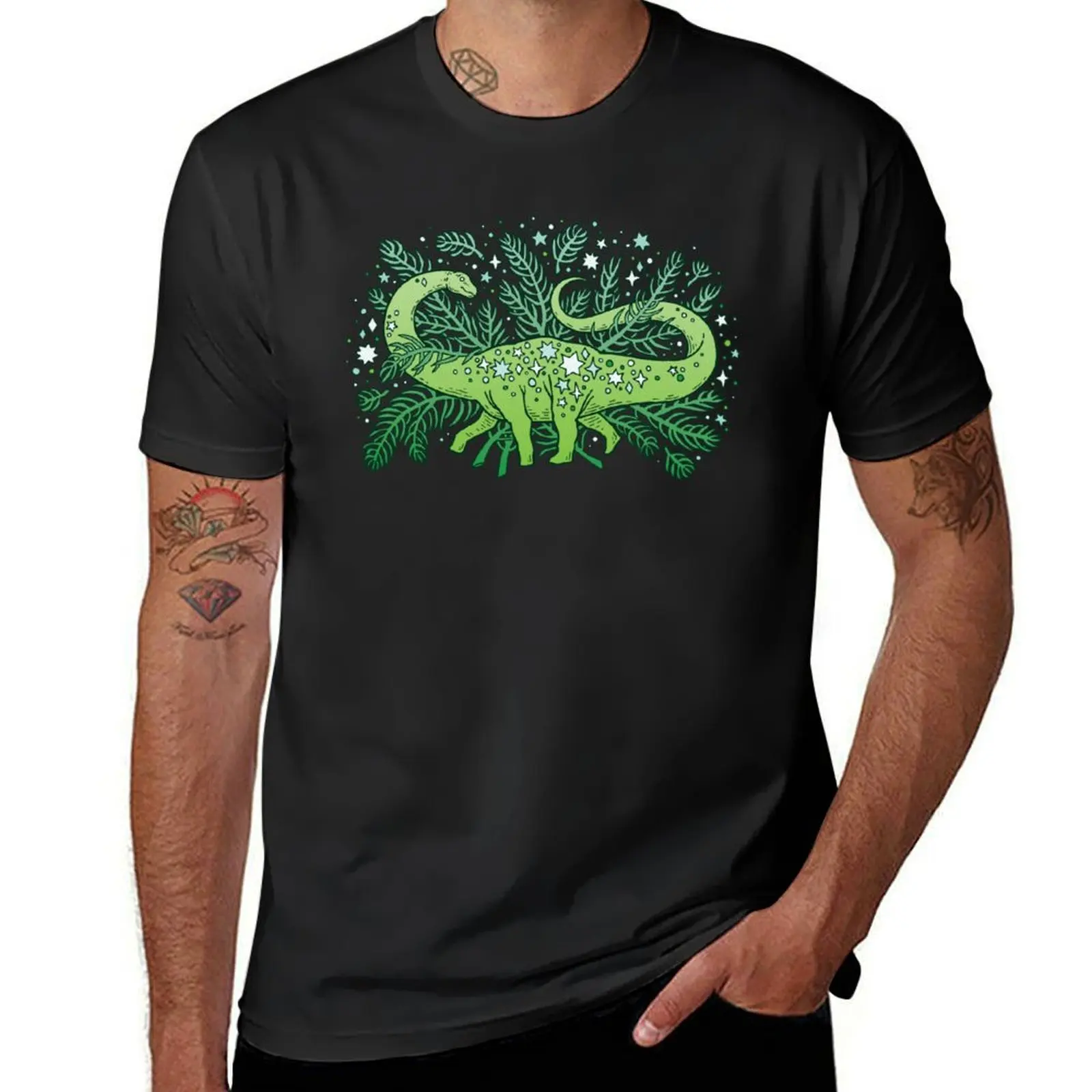 

Evergreen Apatosaurus | Dinosaur Cosmic Festive Art T-Shirt sweat tees kawaii clothes new edition men t shirts high quality
