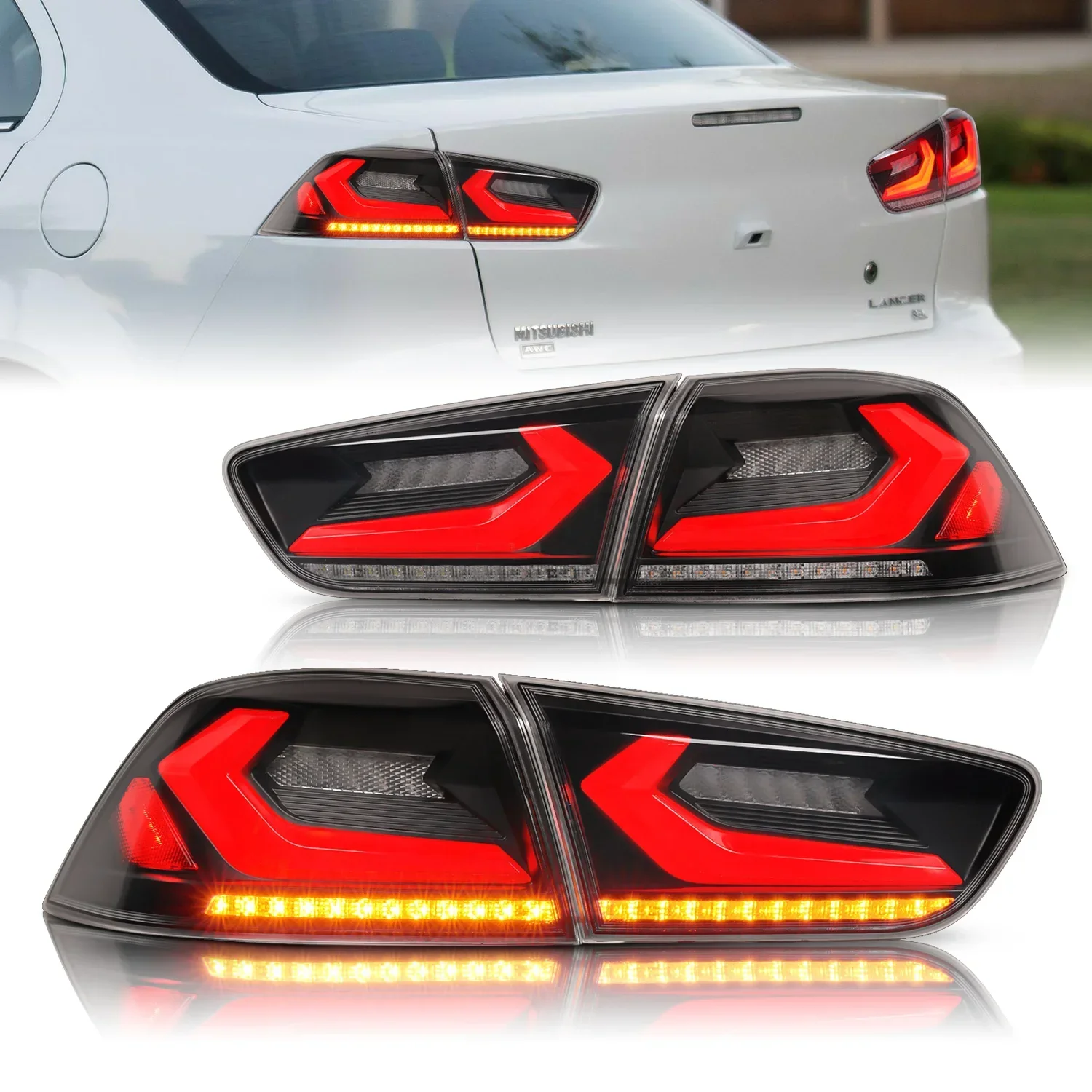 Modified Led Tail Lamp For Mitsubishi Lancer 2008-2018 EX EVO lancer tail light Full LED Rear Lamp Car Parts Accessory