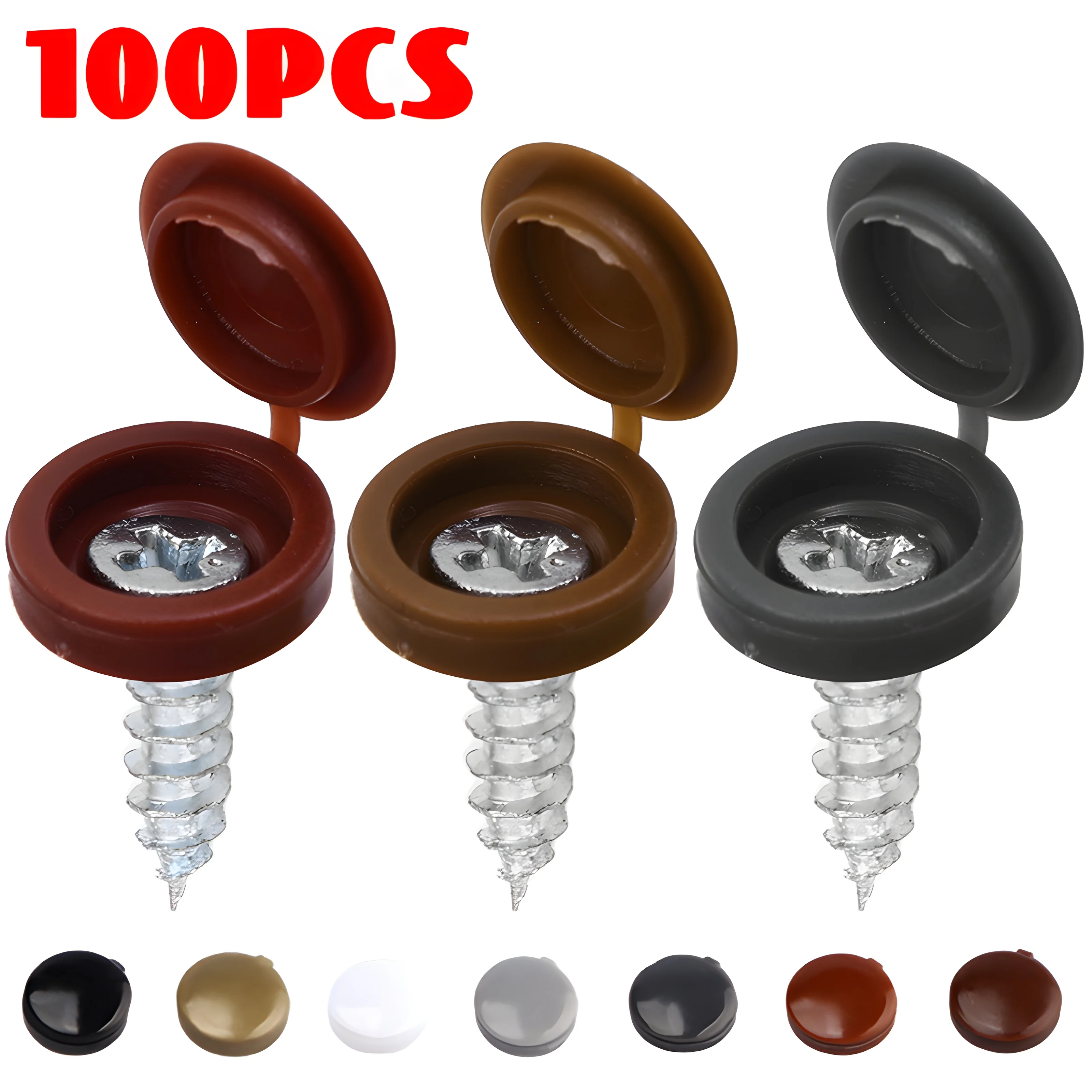 Hinged Plastic Screw Cap Cover Fold Snap Protective Cap Button for Car Furniture Decorative Nuts Cover Bolts Hardware Cars Part