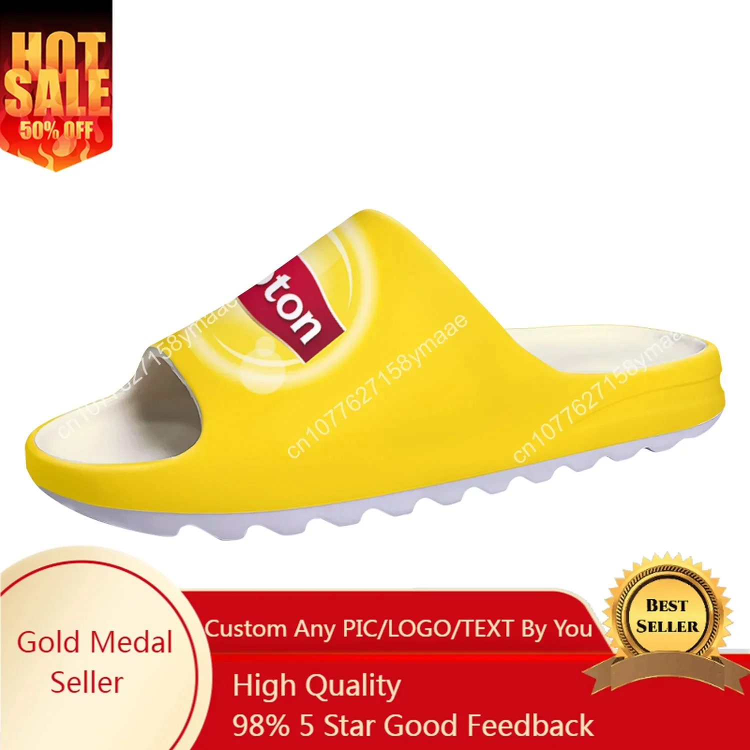 

L-Liptons Iced Tea Drink Soft Sole Sllipers Home Clogs Step on Water Shoes Men Women Teenager Bathroom Customize on Shit Sandals