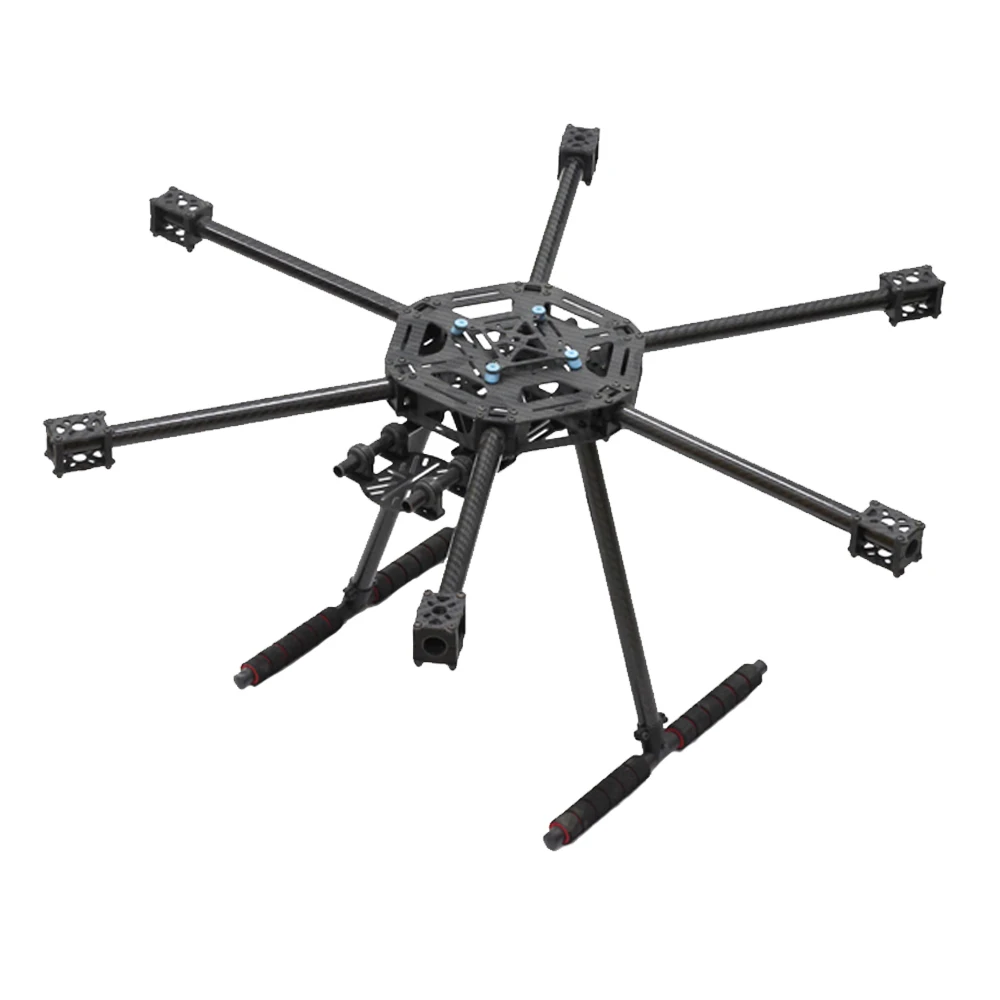 X600-X6 FPV Hexacopter Quadro  Atualizado Versão S550 SK500 com Fibra De Carbono Landing Gear Skid para RC Multicopter