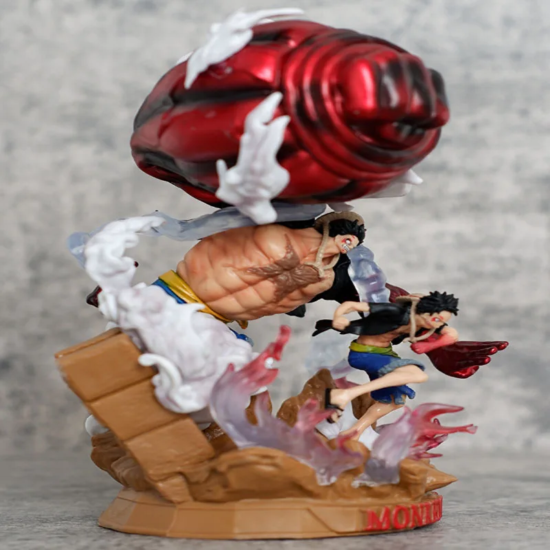 원피스 피규어 20cm 대머리 루피 건 루피 파이어피스트 루피 모델 애니메이션 주변기기 스태츄 데스크탑 장식품 장난감 선물