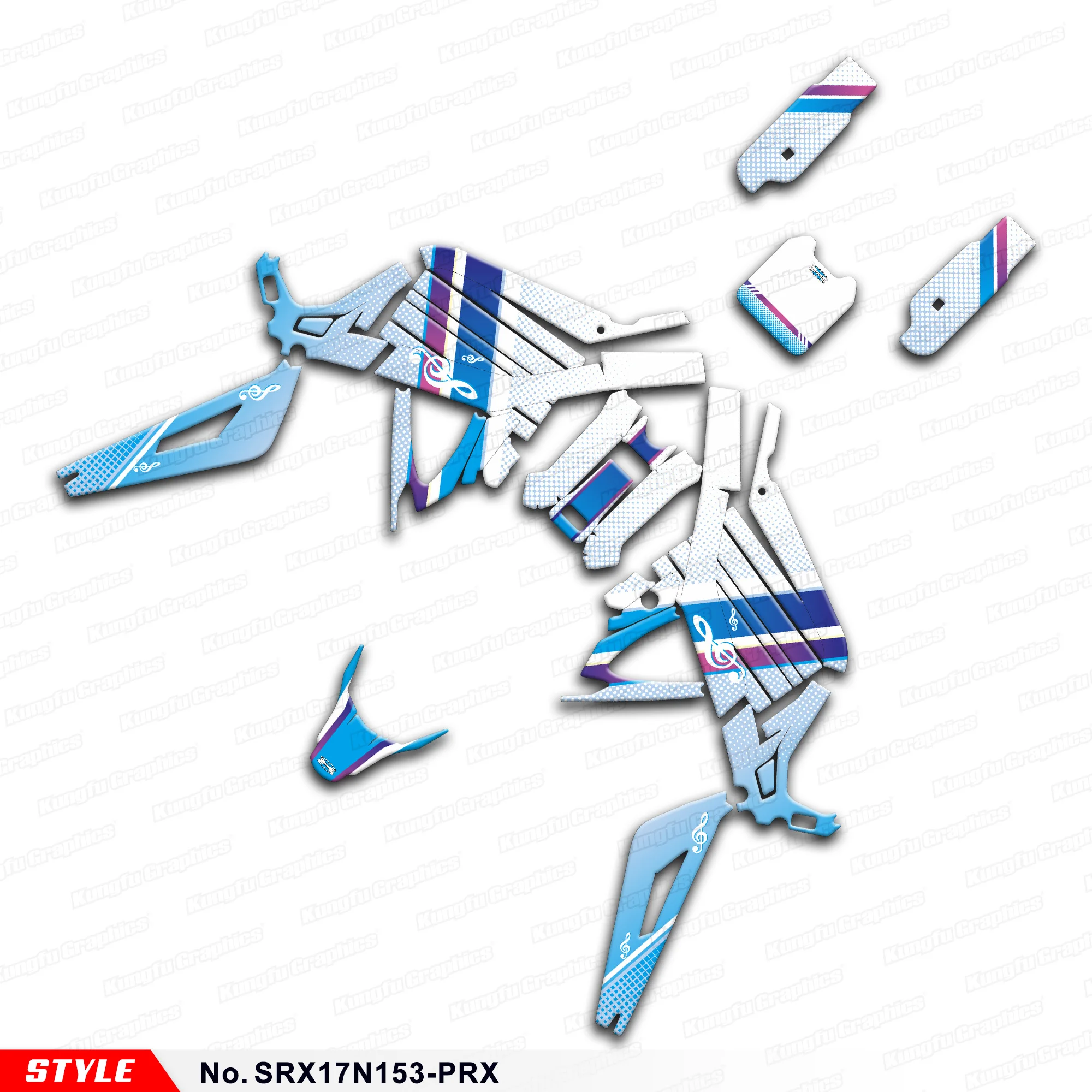 

JY RACING Custom Graphics Decal Kit Stickers Set for Light Bee X LBS LBX Segway X160 X260, Rebuild Kit, SRX17N153-PRX